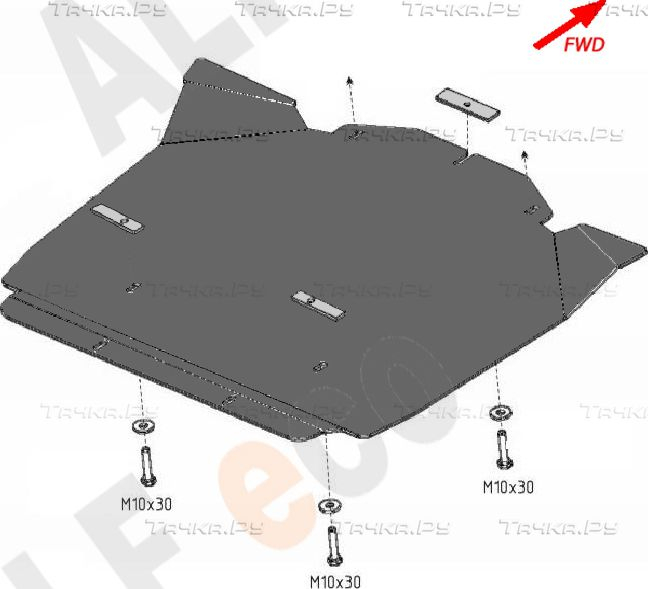 Купить запчасть ALFECO - ALF3303 Защита для картера Dodge Magnum 2004-2008