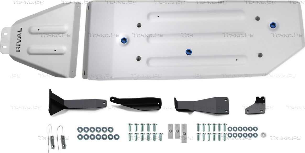 Купить запчасть RIVAL - 2333954516 Защита алюминиевая для топливного бака Toyota Tacoma III Double Cab (искл. Long) 2015-2019 2019-2023