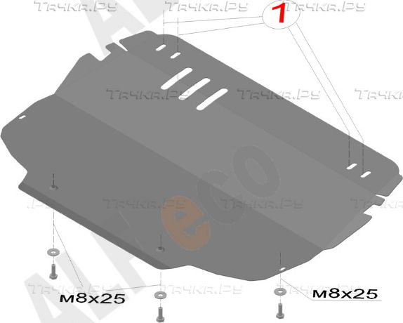 Купить запчасть ALFECO - ALF3031AL Защита алюминиевая для картера и КПП Audi A3 8P 2011-2012