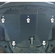 Купить MOTODOR 50911 Защита для картера и КПП Hyundai Creta хэтчбек 2016-2021