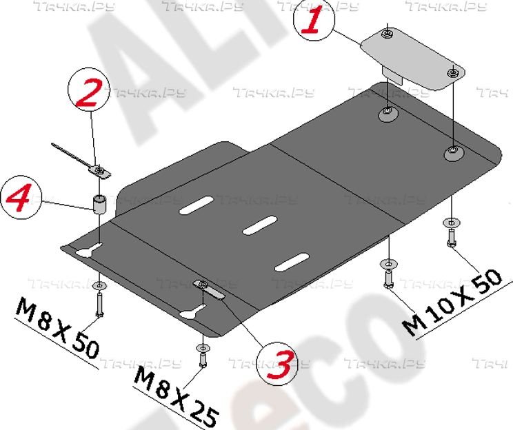 Купить запчасть ALFECO - ALF2903AL4 Защита алюминиевая для АКПП Infiniti FX 37 II 2008-2012