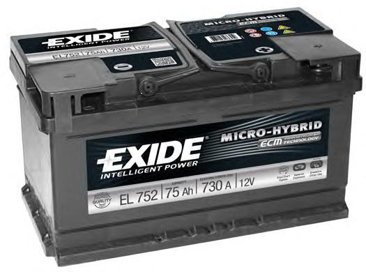 Купить запчасть EXIDE - EL752 Аккумулятор