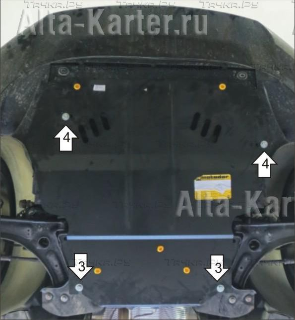 Купить запчасть MOTODOR - 02733 Защита для двигателя и КПП Volkswagen Caddy III 2010-2015