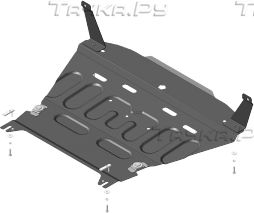 Купить запчасть MOTODOR - 50704 Защита для картера и КПП Ford Fiesta VI 2008-2019