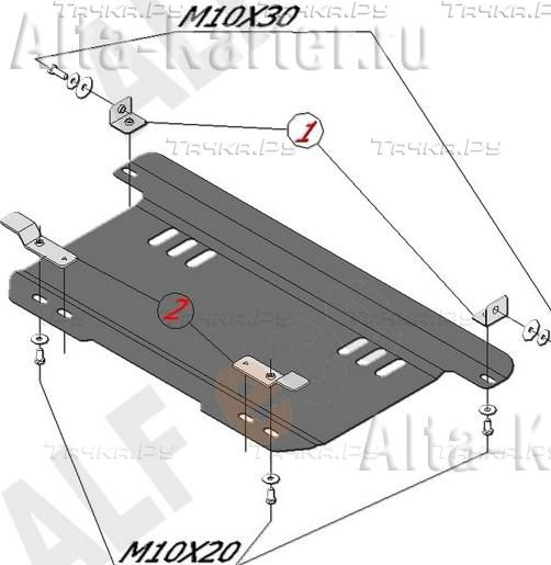 Купить запчасть ALFECO - ALF0310 Защита для картера и КПП Chevrolet Spark I 2005-2009