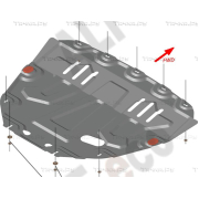 Купить ALFECO ALF2820AL Защита алюминиевая (большая) для картера и КПП Lada Vesta седан, SW, SW Cross 2015-2023