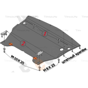 Купить ALFECO ALF2911AL4 Защита алюминиевая для картера Infiniti G 25 седан 2011-2015
