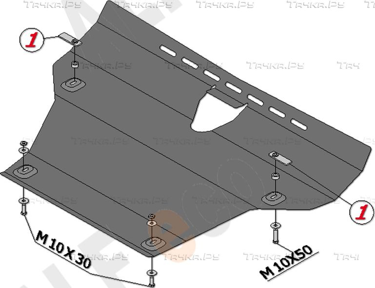 Купить запчасть ALFECO - ALF3809 Защита для рулевых тяг Range Rover Sport I 2010-2013