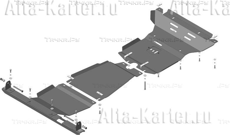 Купить запчасть MOTODOR - 12519 Защита для двигателя, КПП и РК Toyota Hilux VIII 2015-2023