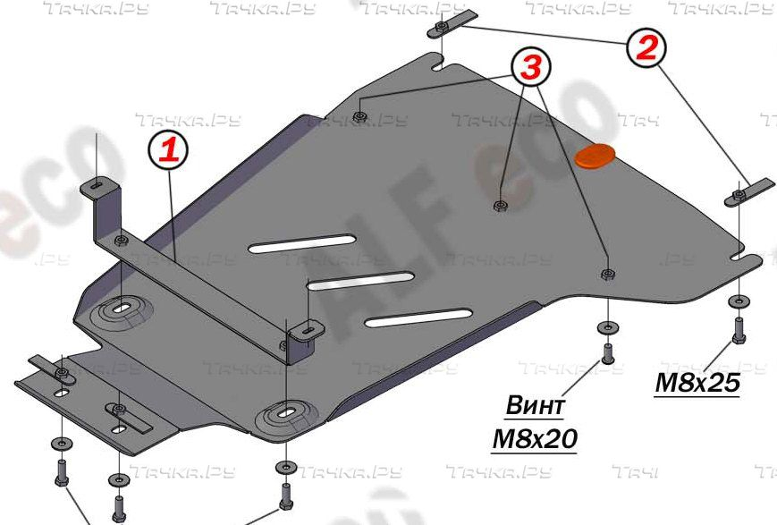 Купить запчасть ALFECO - ALF3618AL Защита алюминиевая для КПП Mercedes-Benz CLK-Класс W209 до рестайлинга 2002-2005