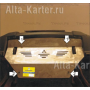 Купить MOTODOR - 31302 Защита алюминиевая для интеркулера, радиатора Mitsubishi Pajero IV 2008-2023