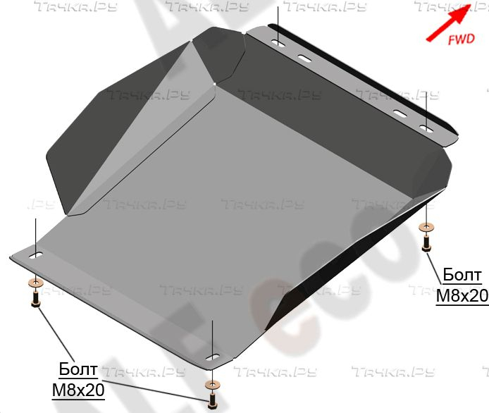 Купить запчасть ALFECO - ALF24104AL4 Защита алюминиевая для картера и КПП Toyota 4runner II N130 1989-1995