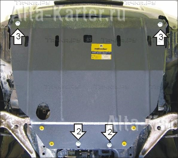 Купить запчасть MOTODOR - 01402 Защита для картера, КПП Nissan X-Trail T30 2001-2007