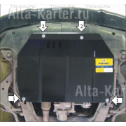 Купить MOTODOR 00911 Защита для картера, КПП Kia Sportage II 2004-2010