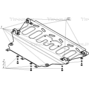 Купить MOTODOR 70706 Защита усиленная для двигателя и КПП Ford Kuga II 2013-2023