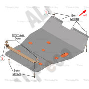 Купить ALFECO ALF24105AL Защита алюминиевая для картера и КПП Toyota RAV4 I 1994-2000