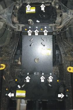 Купить запчасть MOTODOR - 10705 Защита для двигателя, ПД, КПП и РК Ford Ranger III 2006-2012