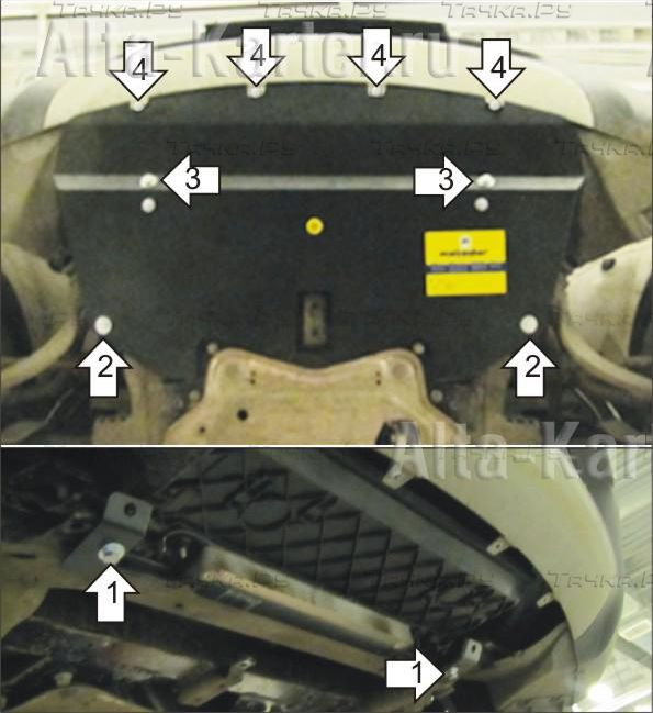 Купить запчасть MOTODOR - 10206 Защита для радиатора BMW X5 E70 2010-2013