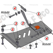 Купить ALFECO ALF1541AL4 Защита алюминиевая для редуктора заднего моста Nissan Qashqai II J11 2014-2023