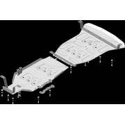 Купить MOTODOR 35201 Защита алюминиевая для радиатора, картера двигателя, РК, КПП Jeep Grand Cherokee WL 2021-2023