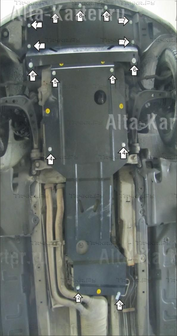 Купить запчасть MOTODOR - 00225 Защита для радиатора, двигателя, КПП, РК BMW 3-серия E46 325i универсал, седан 2000-2005