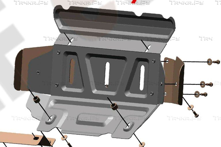 Купить запчасть ALFECO - ALF5603AL Защита алюминиевая для радиатора JAC T6 2018-2023