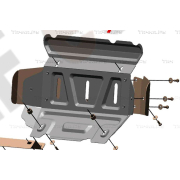 Купить ALFECO ALF5603AL Защита алюминиевая для радиатора JAC T6 2018-2023