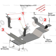 Купить ALFECO ALF3915AL4 Защита алюминиевая для картера и МКПП УАЗ Буханка 2206 1990-2023