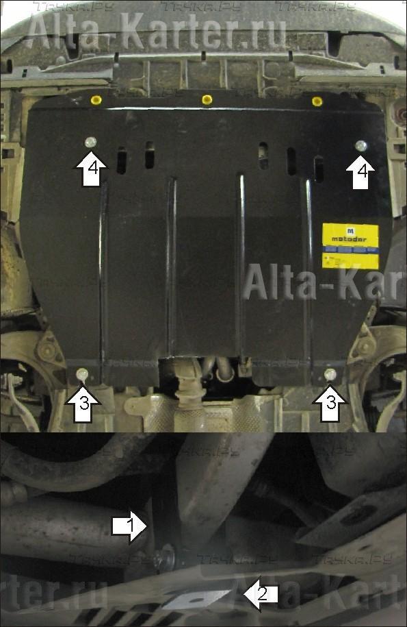 Купить запчасть MOTODOR - 00411 Защита для картера, КПП Citroen С5 II 2008-2010