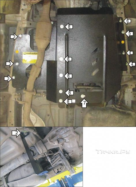 Купить запчасть MOTODOR - 02566 Защита для КПП и РК Toyota Hiace H200 2004-2023
