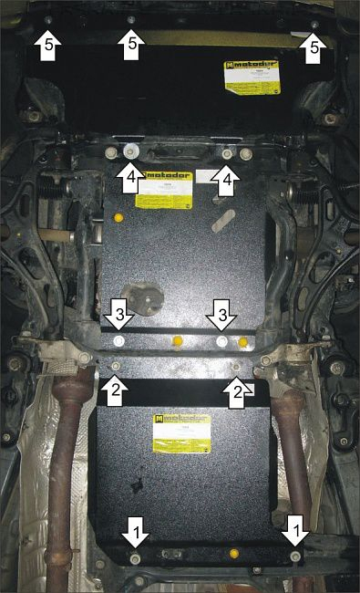 Купить запчасть MOTODOR - 15205 Защита для радиатора, картера двигателя, ПДФ, КПП Jeep Grand Cherokee WK2 2010-2014