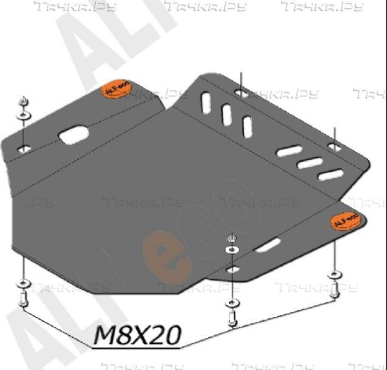 Купить запчасть ALFECO - ALF3014AL Защита алюминиевая для АКПП Volkswagen Passat B5 1997-2001