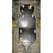 Купить MOTODOR - 11409 Защита для двигателя, КПП, РК Nissan Navara D40 2005-2023