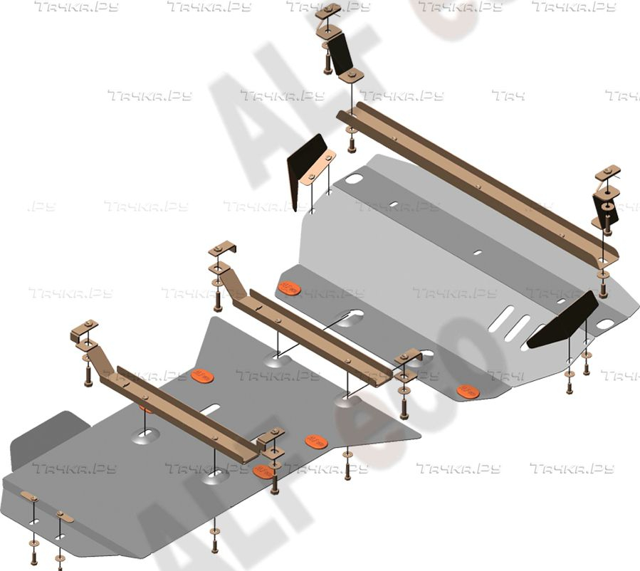 Купить запчасть ALFECO - ALF3613AL4 Защита алюминиевая для картера и MКПП Mercedes-Benz Sprinter Classic T1N 2000-2006 RWD