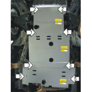 Купить MOTODOR - 31408 Защита алюминиевая для картера, КПП и РК Infiniti III QX56 2010-2013