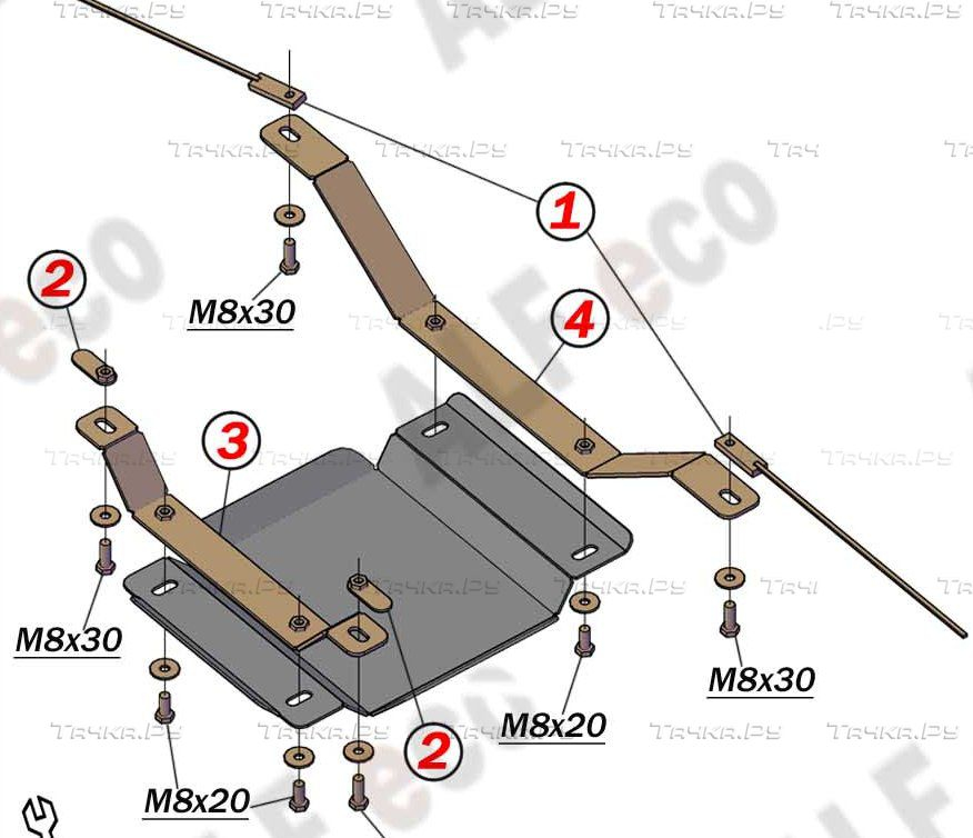Купить запчасть ALFECO - ALF3813 Защита для редуктора заднего моста Land Rover Freelander II 2006-2014