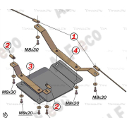 Купить ALFECO ALF3813 Защита для редуктора заднего моста Land Rover Freelander II 2006-2014