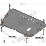 Купить ALFECO ALF2404AL Защита алюминиевая для картера и КПП Toyota Camry 40 (V40, XV40) XV40 2006-2011