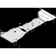 Купить MOTODOR 382907 Защита алюминиевая усиленная для двигателя, переднего дифференциала, КПП, радиатора, РК, бака AdBlue Dodge Ram 1500 2015-2018