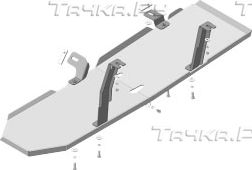 Купить запчасть MOTODOR - 32905 Защита алюминиевая усиленная для топливного бака (100 литров) Dodge Ram 1500 V 2018-2023