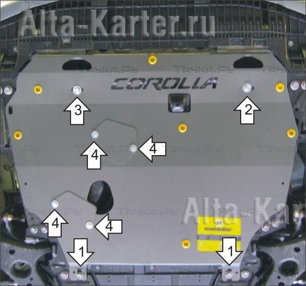Купить запчасть MOTODOR - 02537 Защита для картера, КПП Toyota Corolla E150 2007-2013