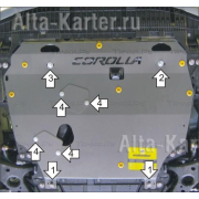 Купить MOTODOR - 02537 Снята с производства///Защита для картера, КПП Toyota Auris I 2007-2012