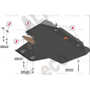 Купить ALFECO - ALF2231AL Защита алюминиевая для картера Subaru XV 2011-2017
