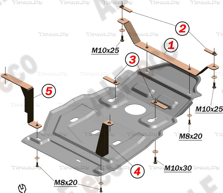 Купить запчасть ALFECO - ALF3904AL Защита алюминиевая для МКПП и РК Dymos УАЗ Пикап I рестайлинг 2014-2023