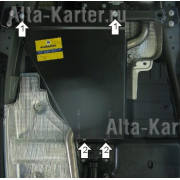Купить MOTODOR - 12702 Защита для РК Volkswagen Touareg I 2006-2010
