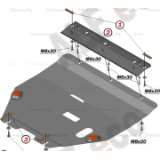 Купить ALFECO - ALF2310AL4 Защита алюминиевая для картера и КПП Suzuki Swift 2005-2010
