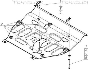 Купить запчасть MOTODOR - 72535 Защита усиленная для картера и КПП Toyota Vanguard 2007-2013