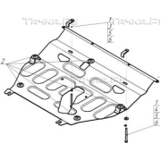 Купить MOTODOR 72535 Защита усиленная для картера и КПП Toyota Vanguard 2007-2013