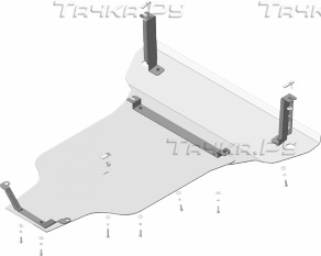 Купить запчасть MOTODOR - 30112 Защита алюминиевая для двигателя, КПП, РК Audi A4 B9 2015-2023
