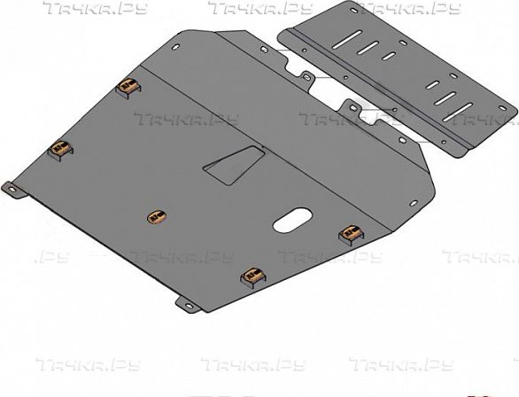 Купить запчасть ALFECO - ALF24150AL4 Защита алюминиевая для картера и КПП Toyota Harrier 1997-2003